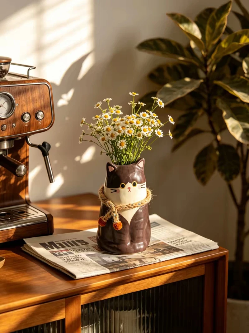 Cat ceramic vase — 2